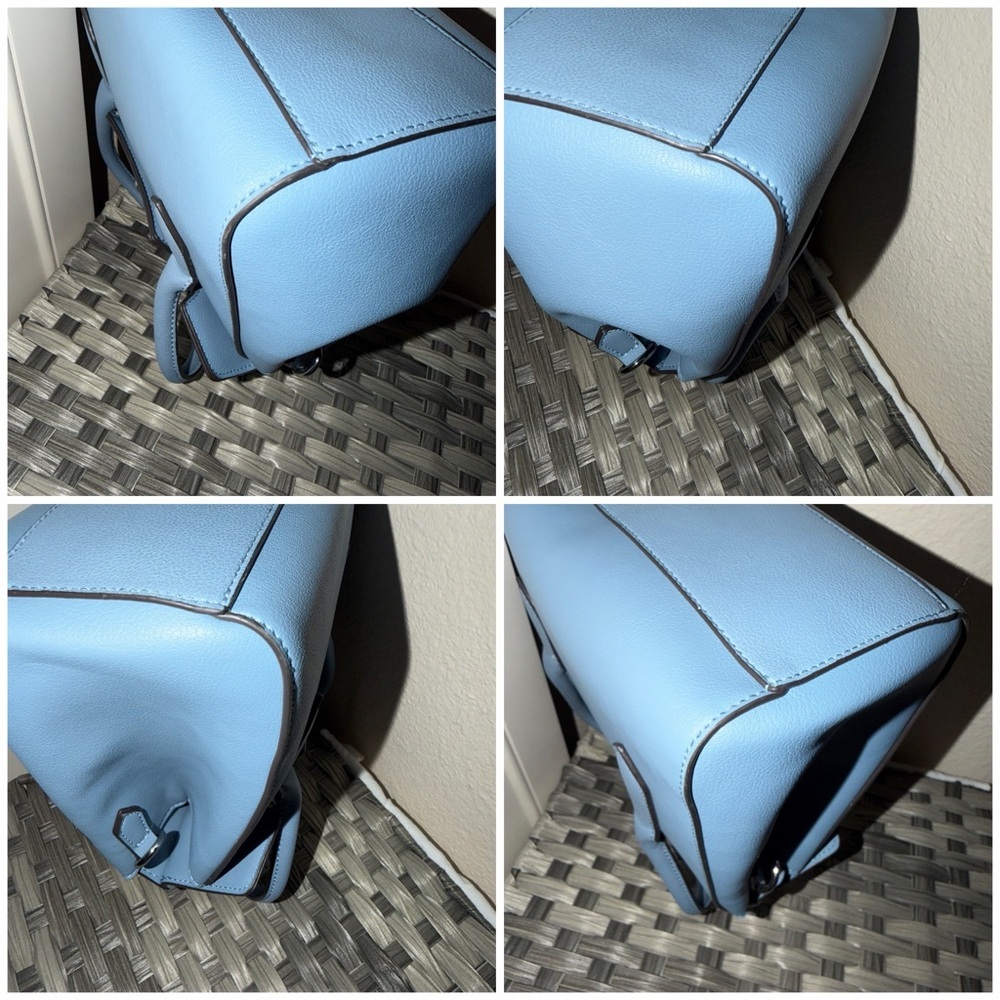 Nine West Light Blue Structured Top Handle Crossbody - Picture 8 of 14